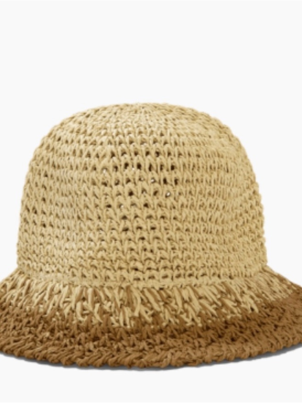 Eugenia Kim Two-Tone Woven Bucket Hat in Natural and Tan